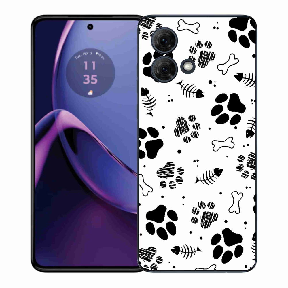 Zselés borítás mmCase Motorola Moto G84 5G - kutyamancsok 1