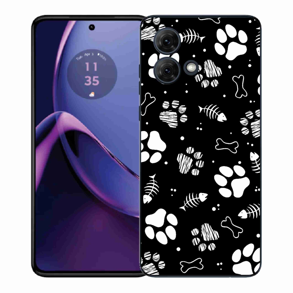 Zselés borítás mmCase Motorola Moto G84 5G - kutyamancsok