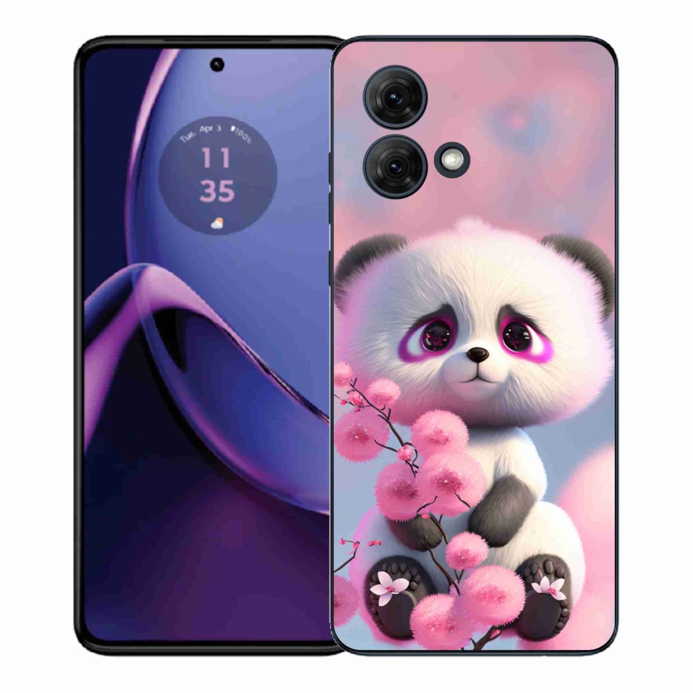 Zselés borítás mmCase Motorola Moto G84 5G - aranyos panda 1