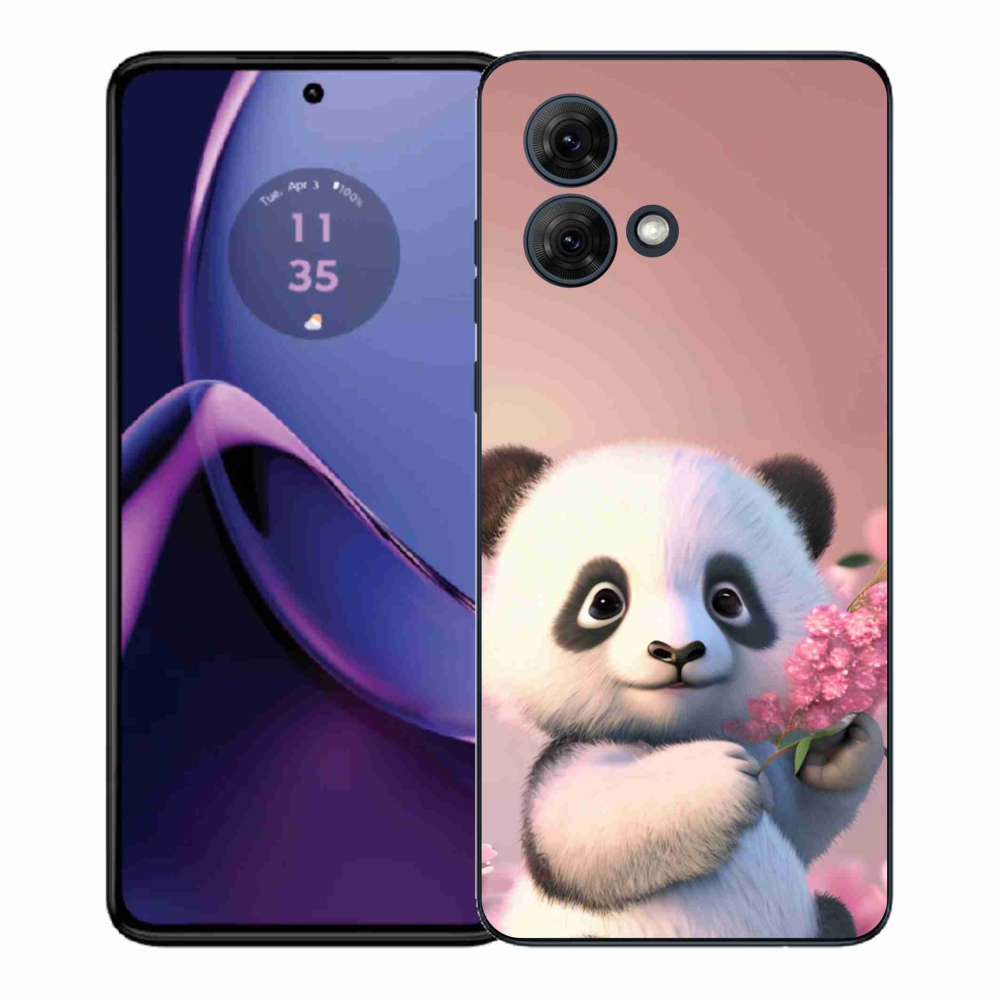 Gél védőhuzat mmCase Motorola Moto G84 5G - aranyos panda