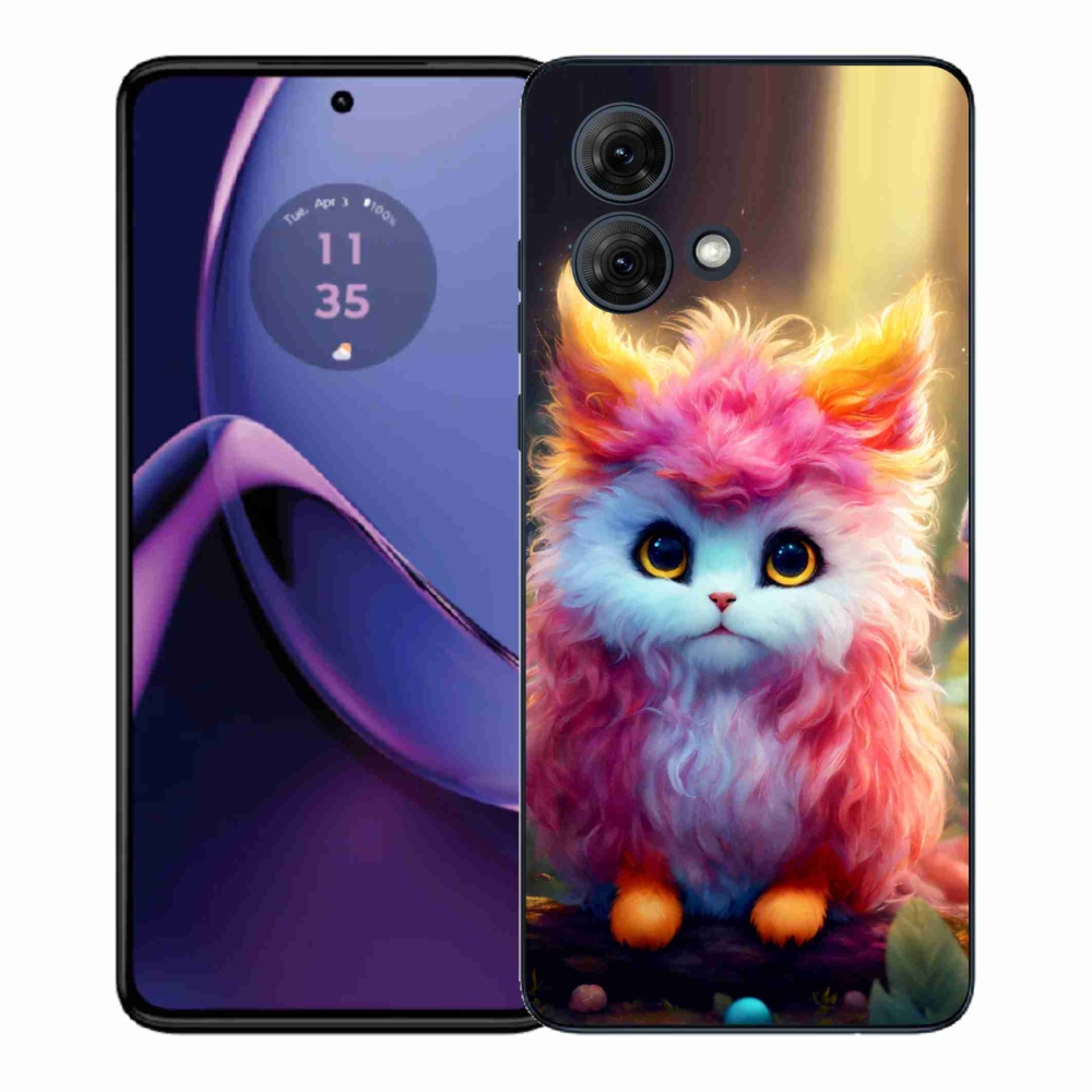 Gél borítás mmCase Motorola Moto G84 5G - aranyos cica 5