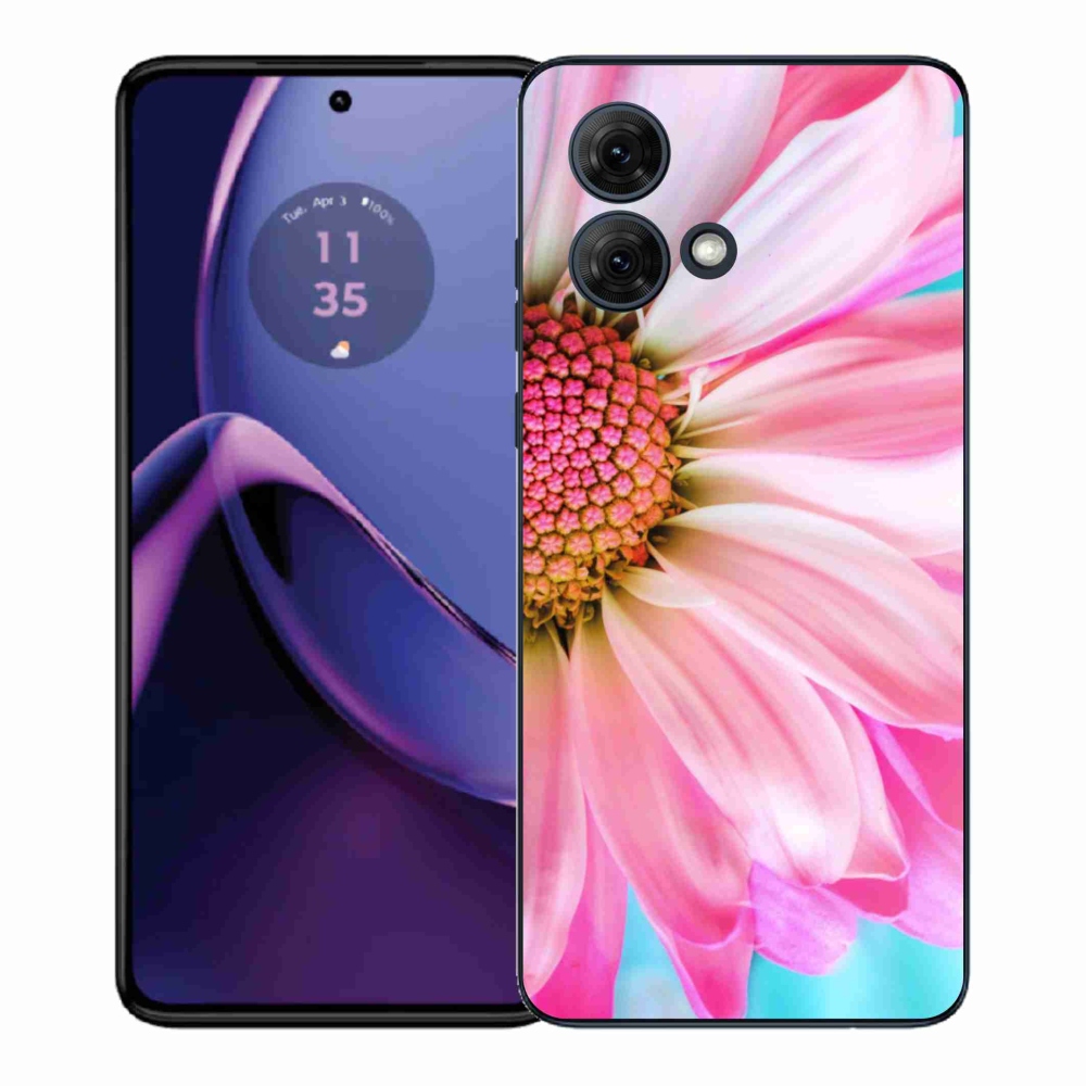 Gél védőhuzat mmCase Motorola Moto G84 5G - rózsaszín virág