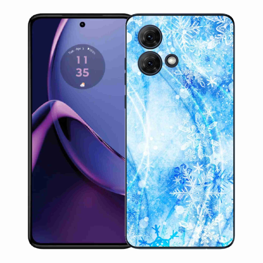 Gél védőhuzat mmCase Motorola Moto G84 5G - hópelyhekhez