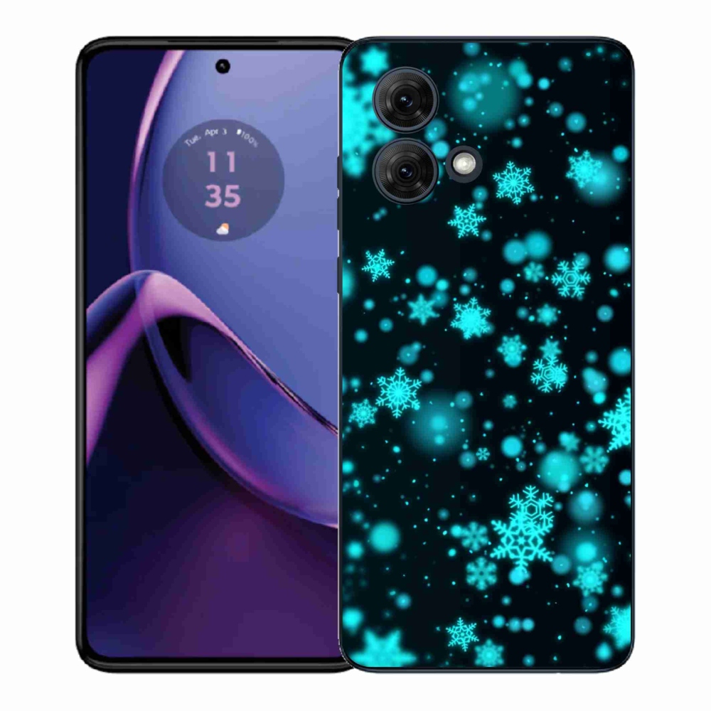 Zselés borítás mmCase Motorola Moto G84 5G - hópelyhek 1