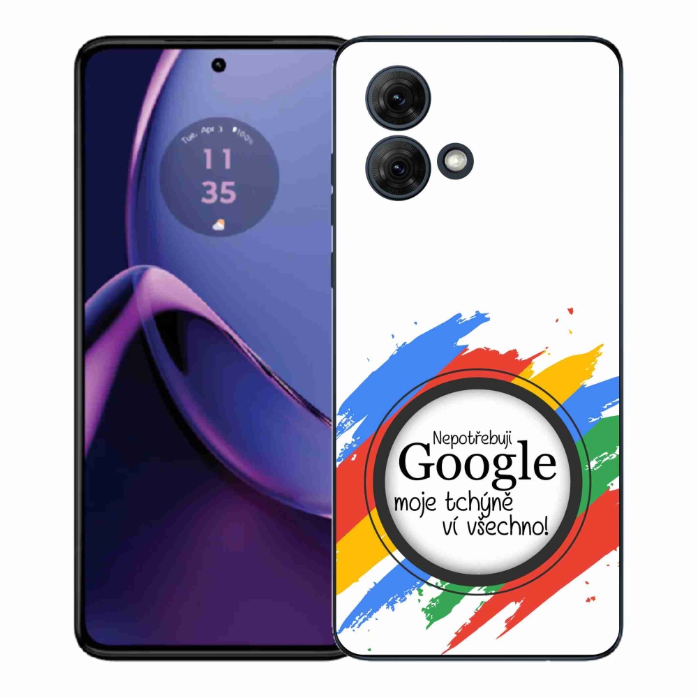 Gél borító mmCase a Motorola Moto G84 5G - anyós tudja, hogy minden fehér háttérrel rendelkezik