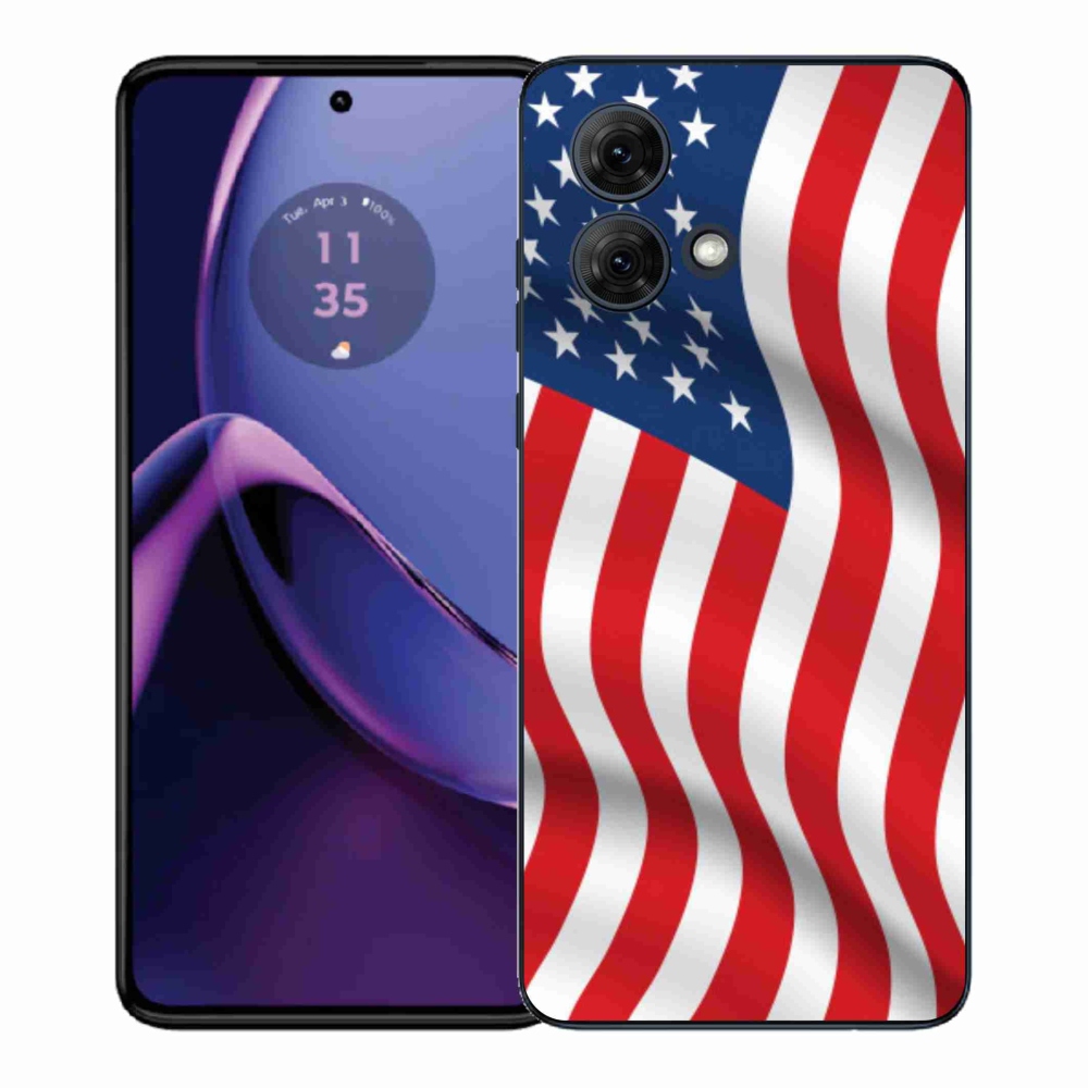 Gél védőhuzat mmCase a Motorola Moto G84 5G - USA zászlóhoz