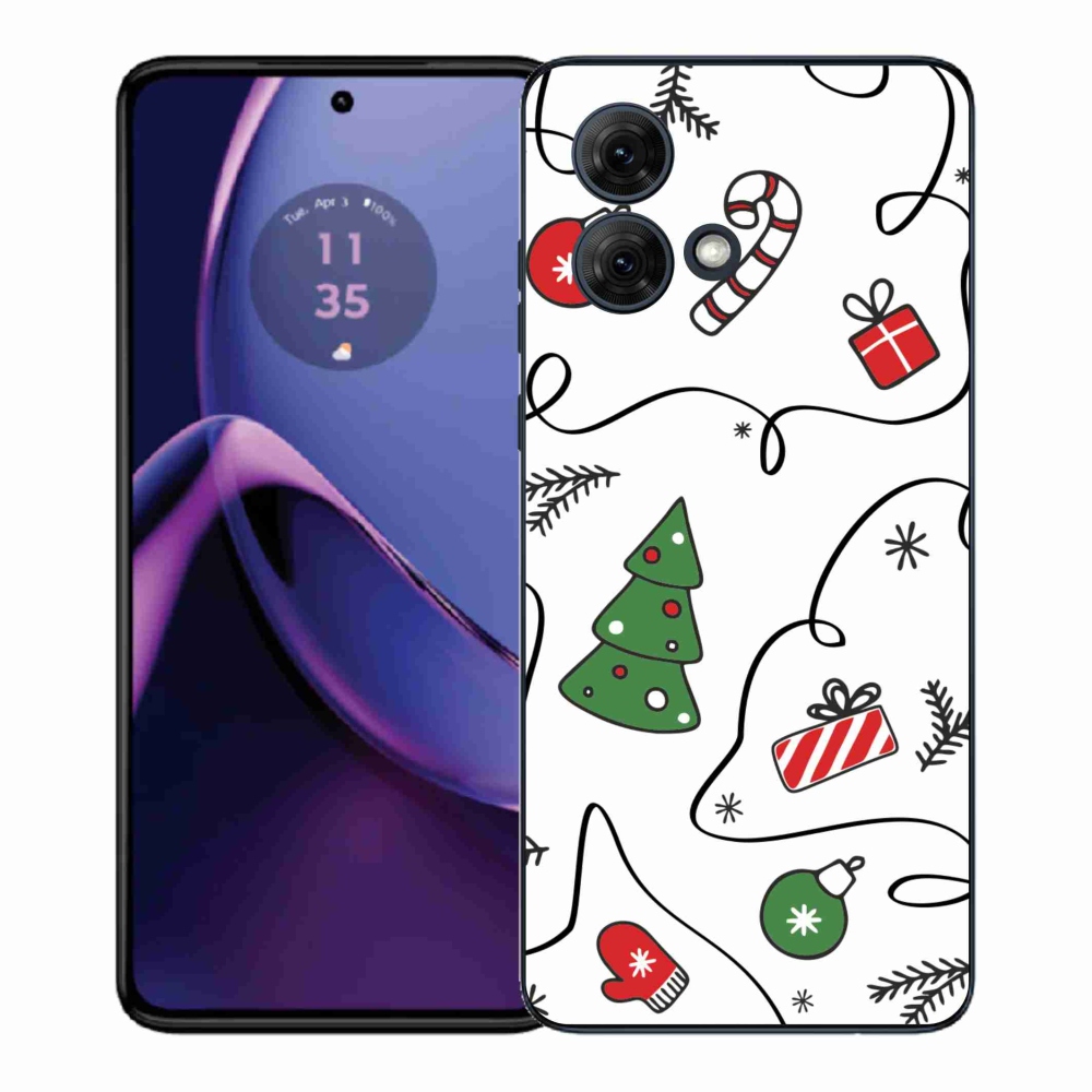 Gél borítás mmCase Motorola Moto G84 5G - karácsonyi motívumokkal