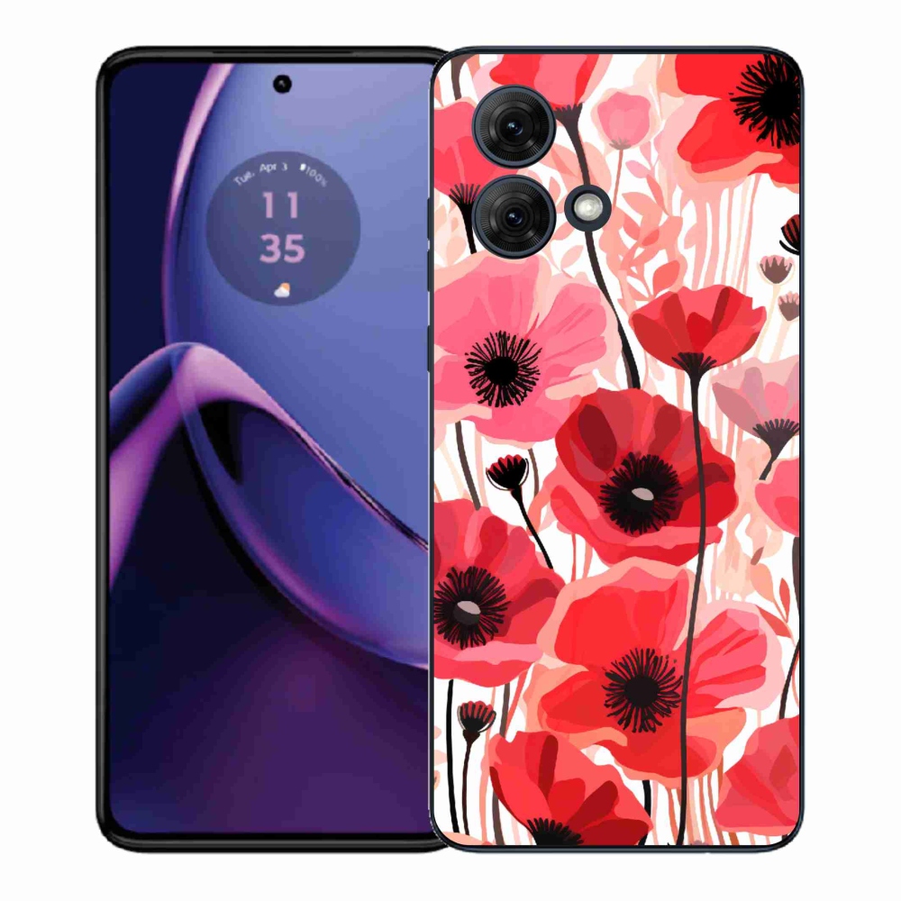 Zselés borítás mmCase Motorola Moto G84 5G - pipacsos 1