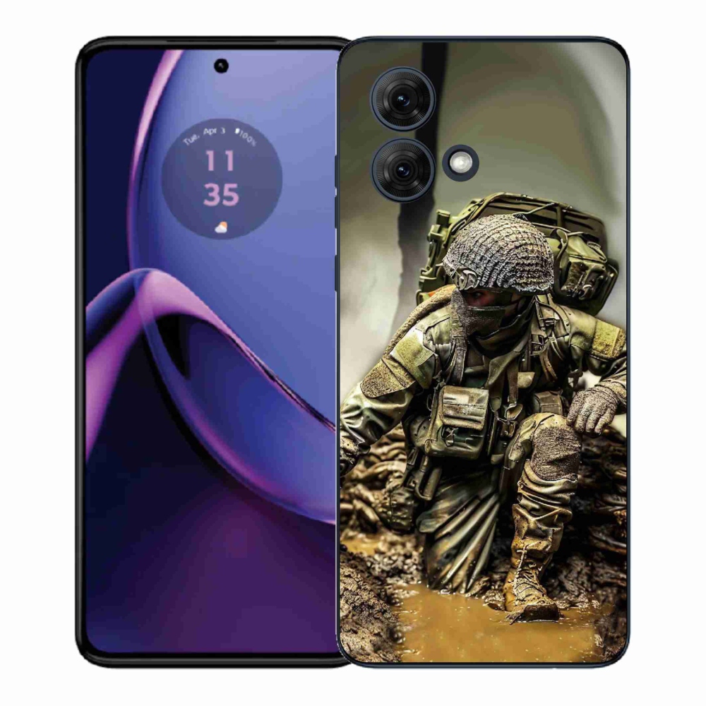 Gél védőburkolat mmCase Motorola Moto G84 5G - katona