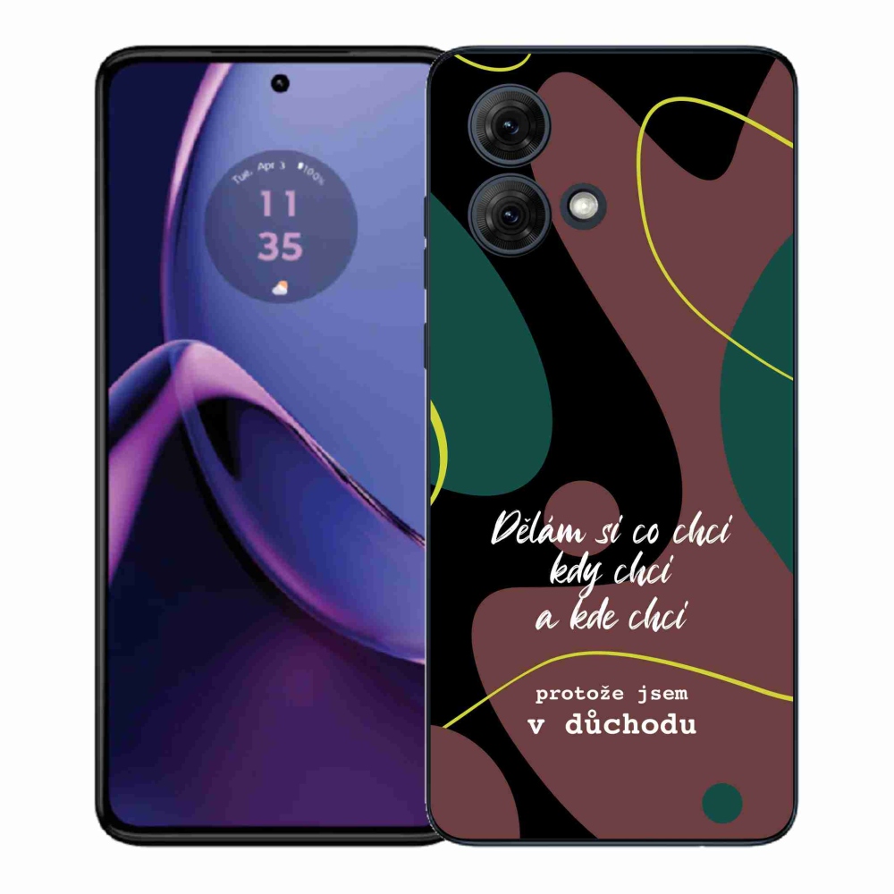 Gél borító mmCase Motorola Moto G84 5G - vicces szöveg 10 fekete háttér