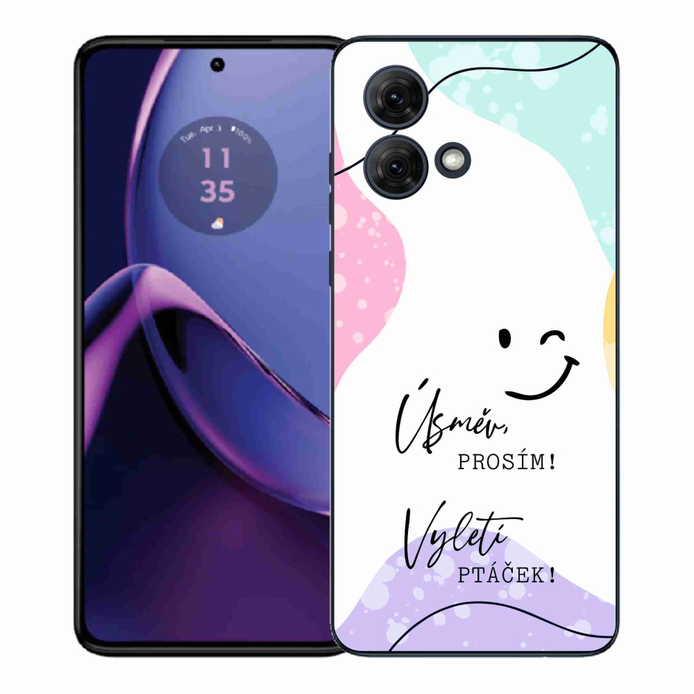 Gél borító mmCase Motorola Moto G84 5G - vicces szöveg 4 fehér háttérrel