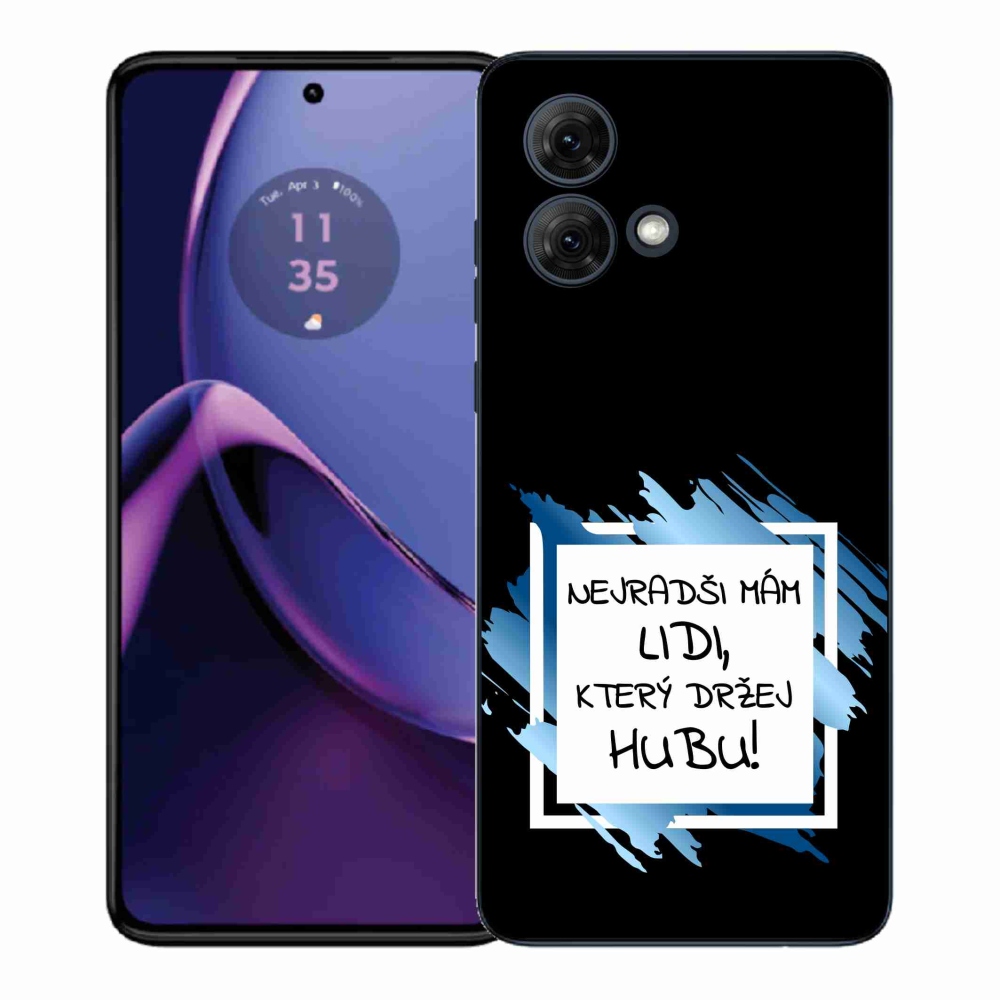 Gél borító mmCase Motorola Moto G84 5G - vicces szöveg 7 fehér és fekete háttérrel