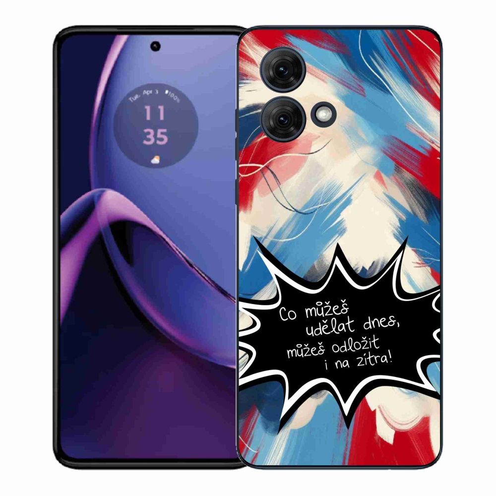 Gél borító mmCase Motorola Moto G84 5G - vicces szöveg 9 fekete háttér