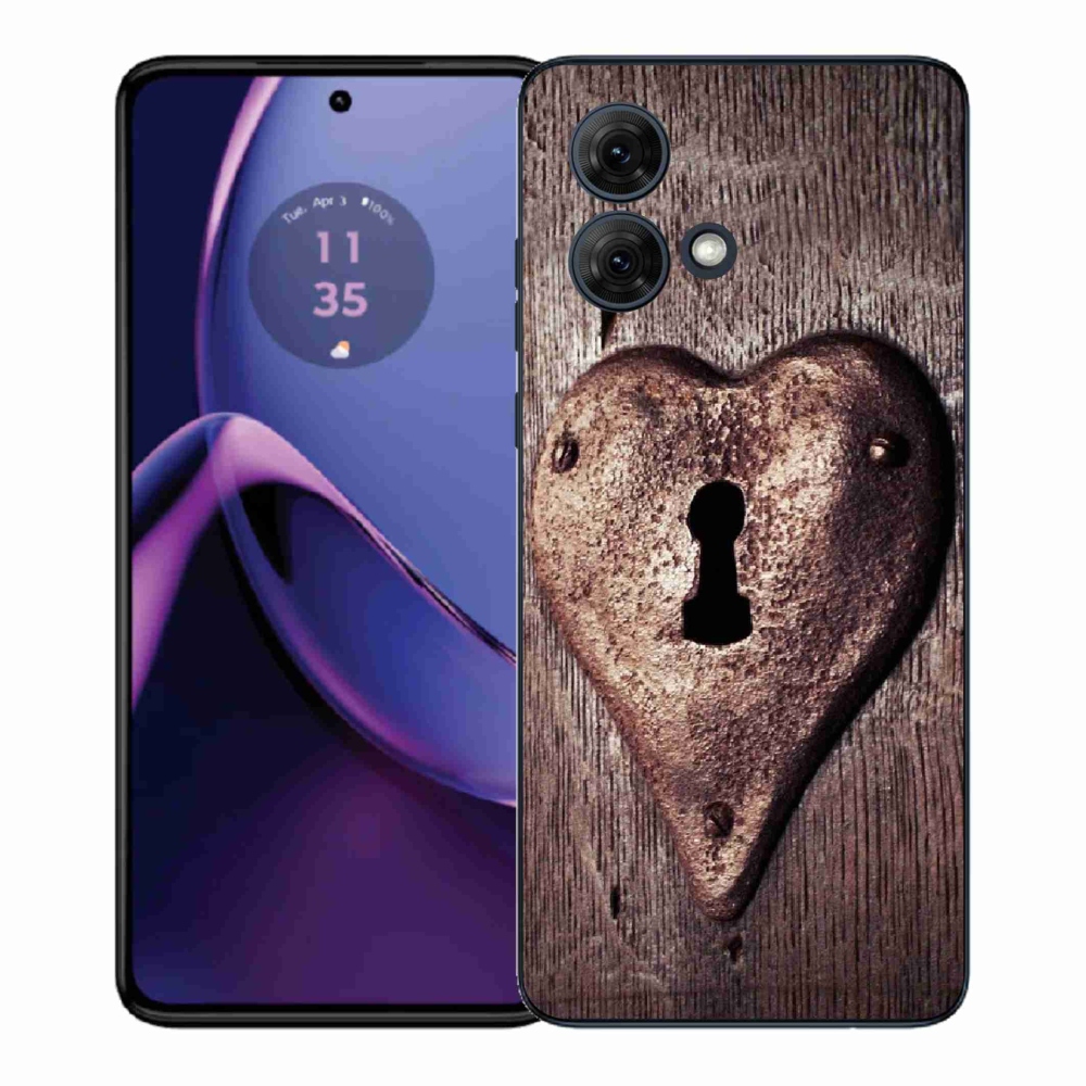 Gél védőburkolat mmCase a Motorola Moto G84 5G készülékhez - szív alakú zárral