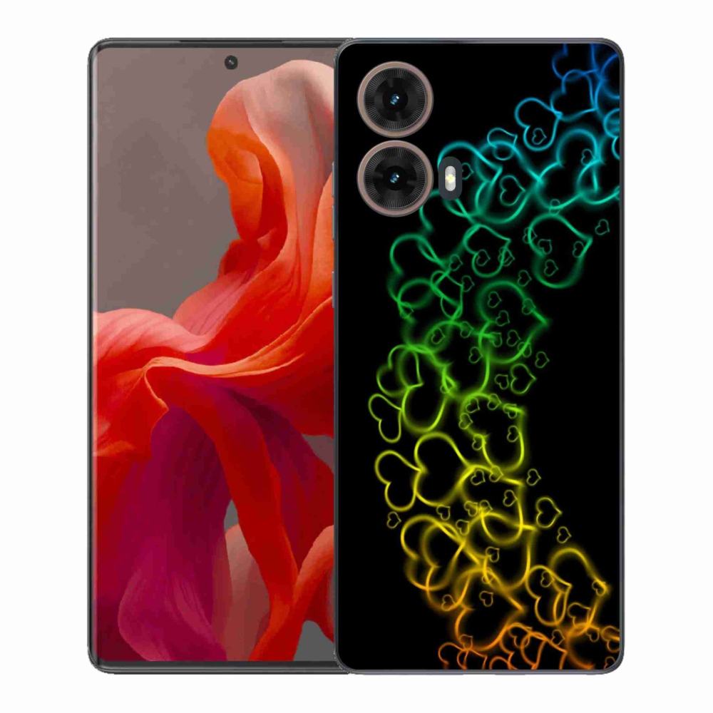 Zselés borítás mmCase a Motorola Moto G85 5G készülékhez - színes szívek