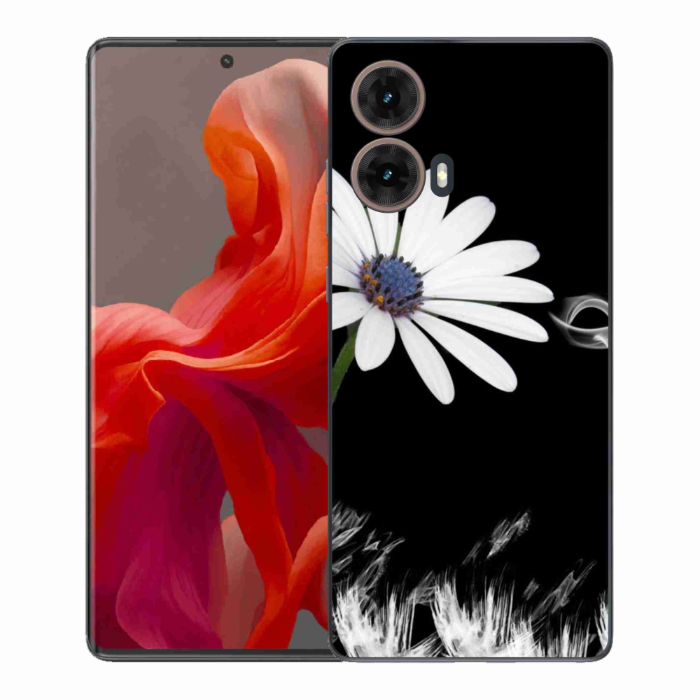 Gél védőburkolat mmCase Motorola Moto G85 5G - fehér virág