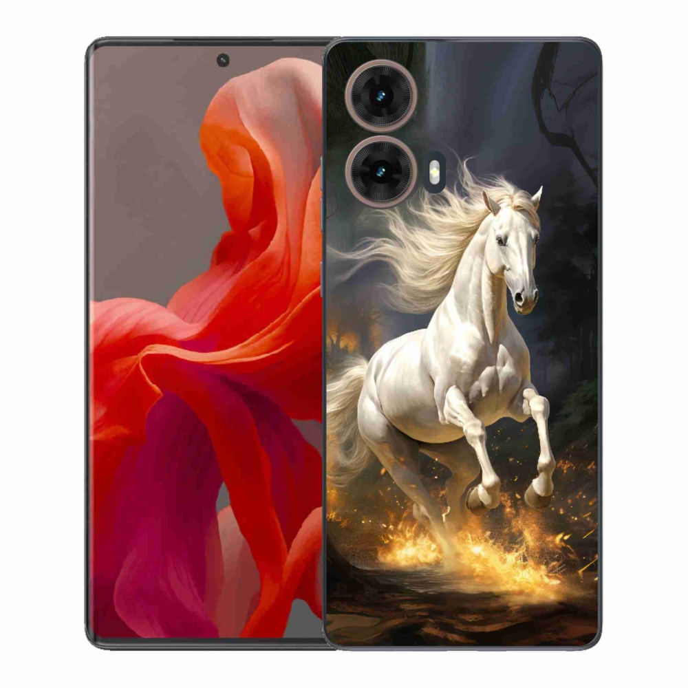 Zselés borítás mmCase Motorola Moto G85 5G - fehér ló 2