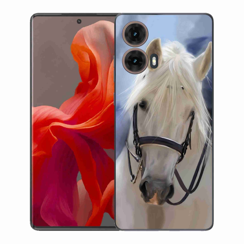 Zselés borítás mmCase a Motorola Moto G85 5G készülékhez - fehér ló