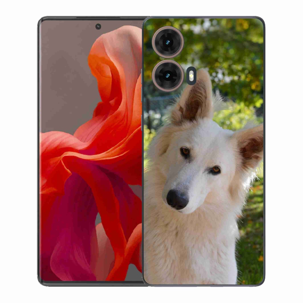 Gél borítás mmCase Motorola Moto G85 5G - Fehér svájci juhász 1