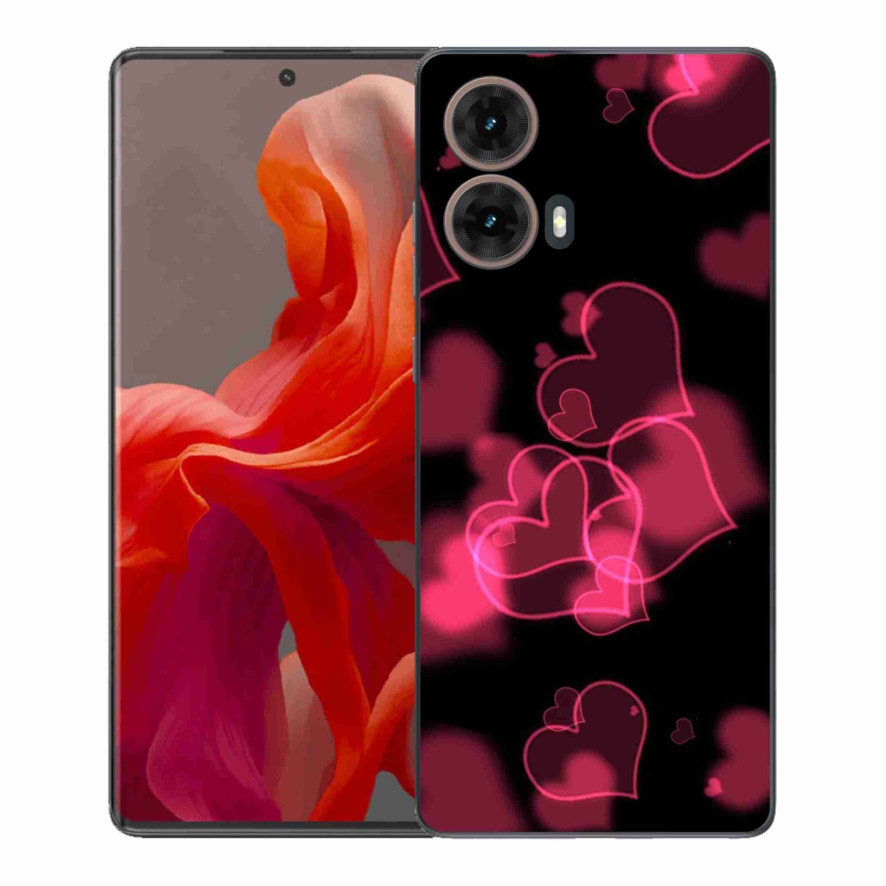 Gél védőhuzat mmCase Motorola Moto G85 5G - piros szívek