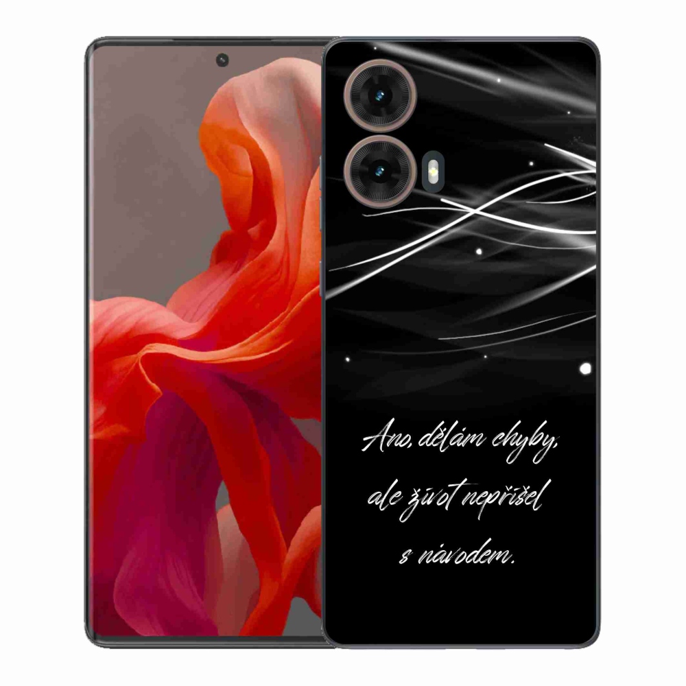 Zselés borítás mmCase a Motorola Moto G85 5G készülékhez - idézőjeles fekete háttér