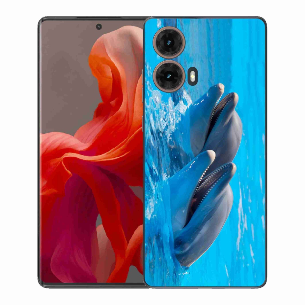 Zselés borítás mmCase a Motorola Moto G85 5G készülékhez - delfinek