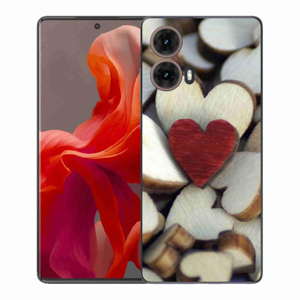 Gél védőhuzat mmCase Motorola Moto G85 5G - gravírozott piros szív