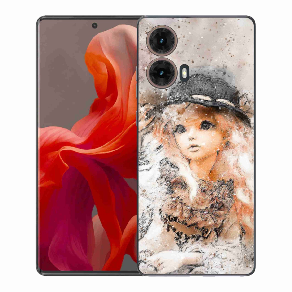 Zselés borítás mmCase Motorola Moto G85 5G - lány sapkával