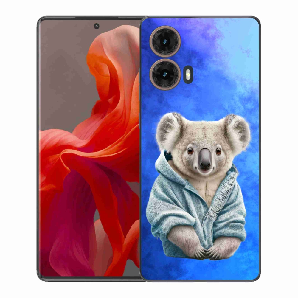 Zselés borítás mmCase a Motorola Moto G85 5G készülékhez - koala pulóverben