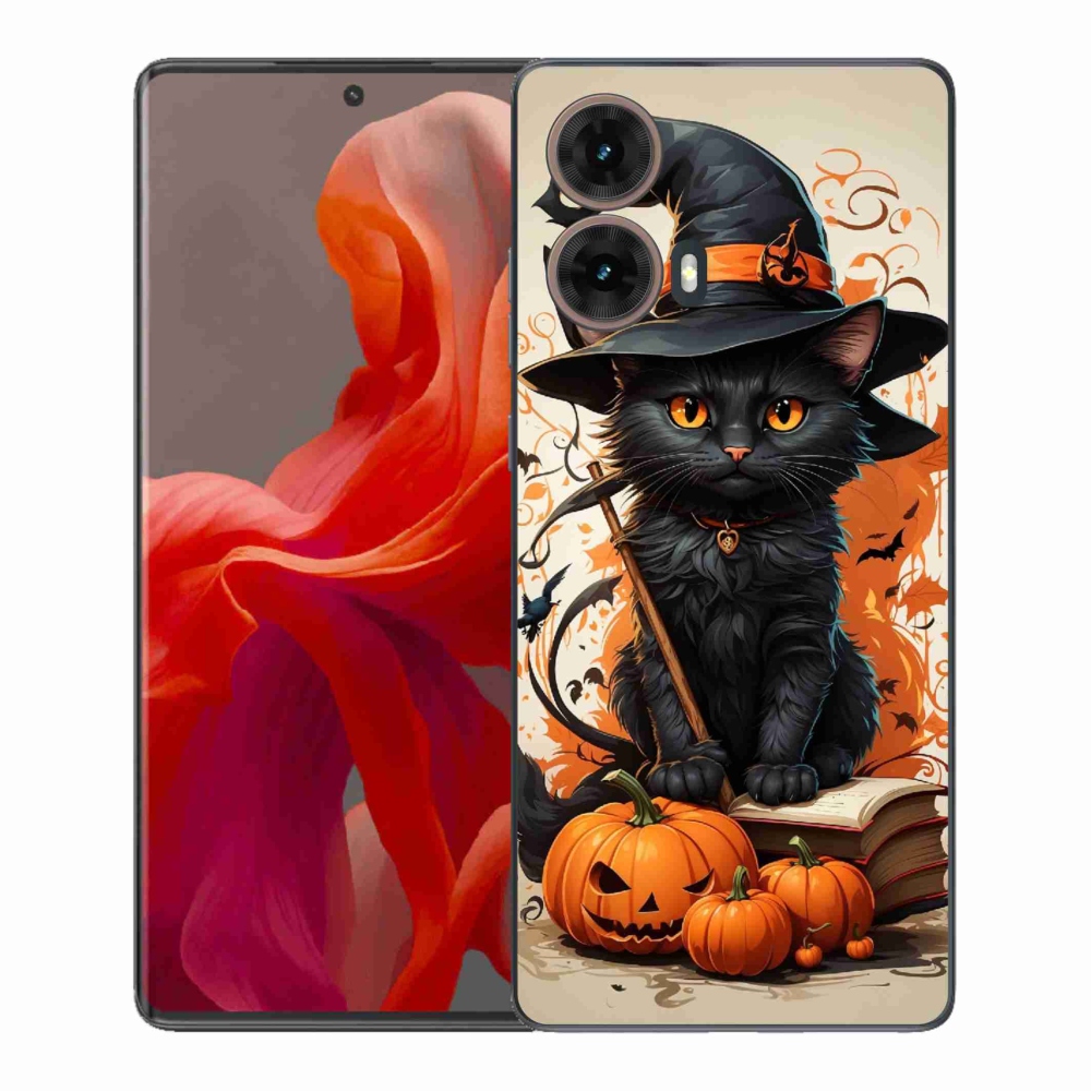 Gél védőburkolat mmCase Motorola Moto G85 5G - cat wizard - macska varázslóhoz