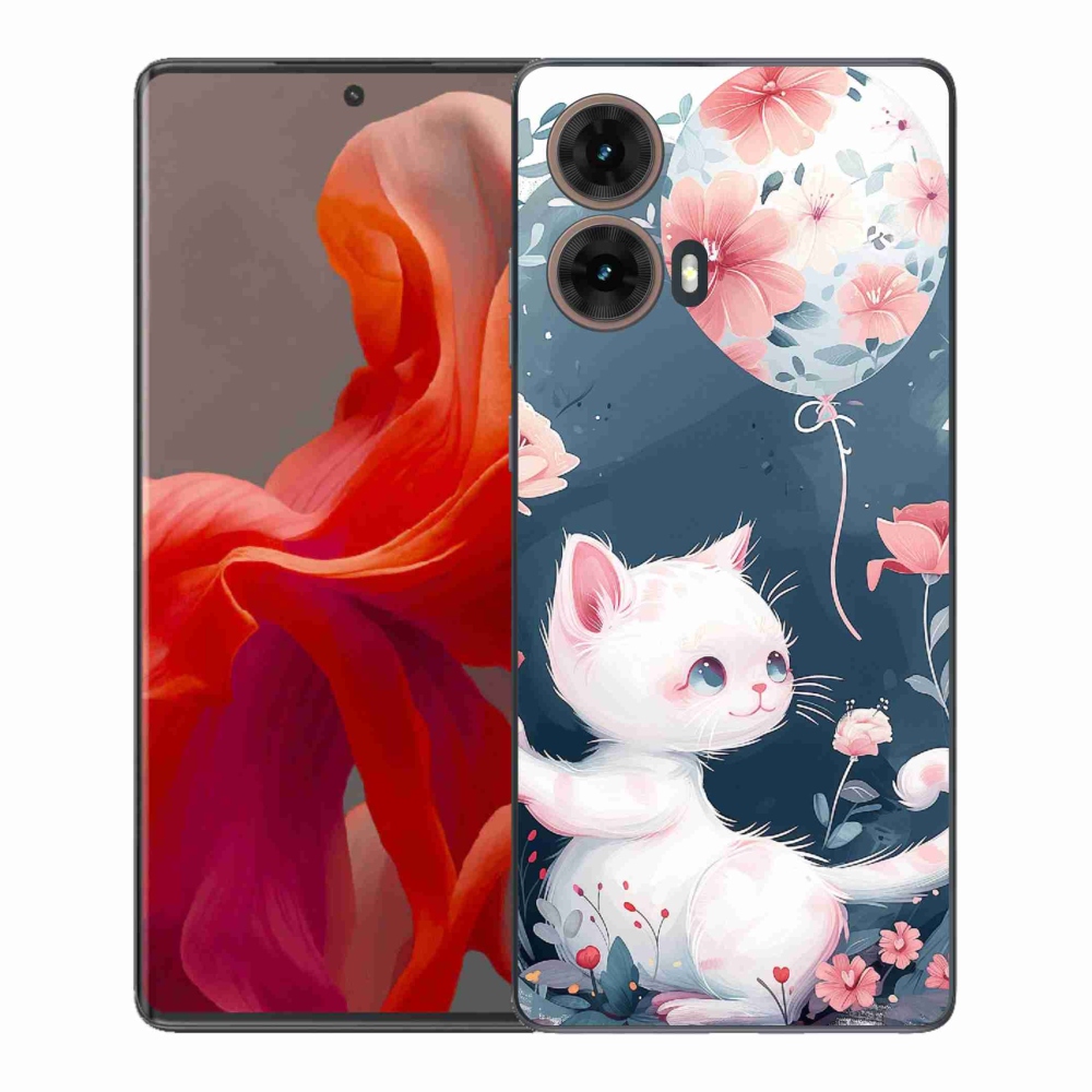 Gél borítás mmCase a Motorola Moto G85 5G-hez - cica lufival