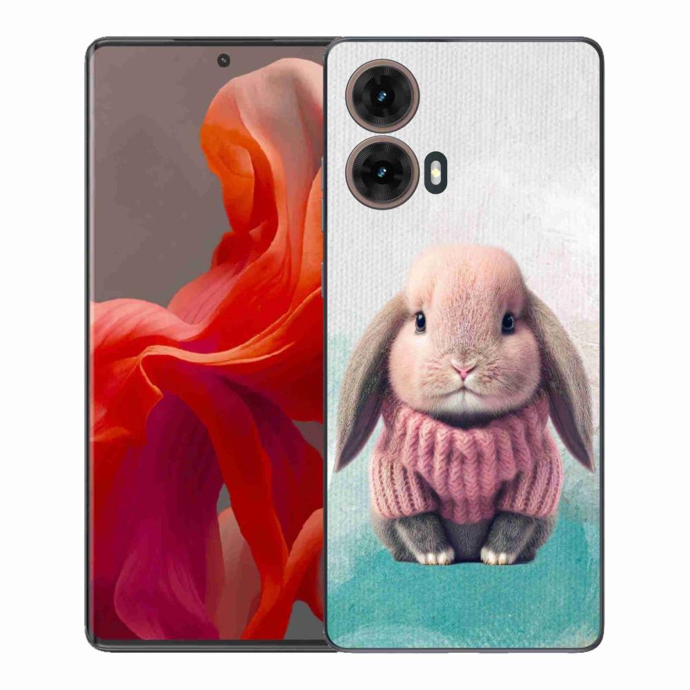 Zselés borítás mmCase Motorola Moto G85 5G - nyúl pulóverben