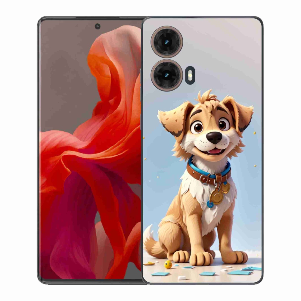 Gél védőburkolat mmCase a Motorola Moto G85 5G készülékhez - rajzfilm kölyökkutya