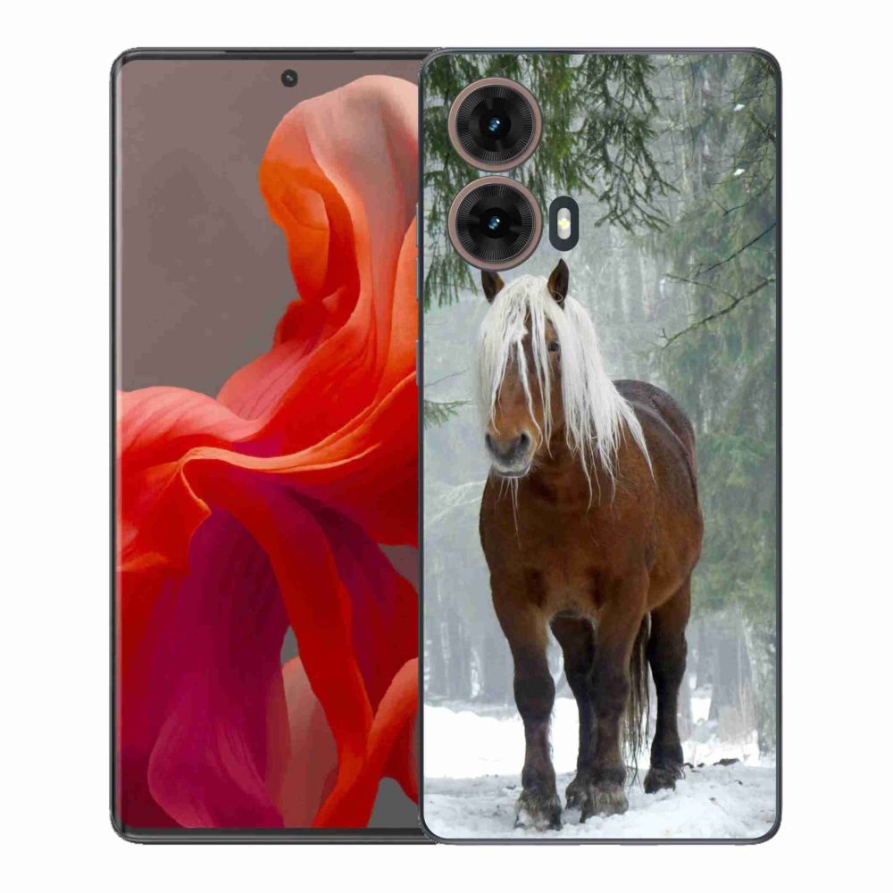 Zselés borítás mmCase a Motorola Moto G85 5G-hez - ló az erdőben