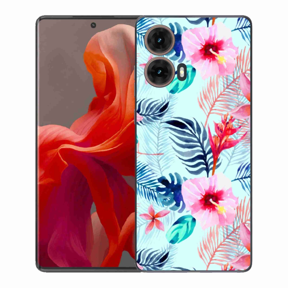 Gél védőburkolat mmCase a Motorola Moto G85 5G készülékhez - virágok