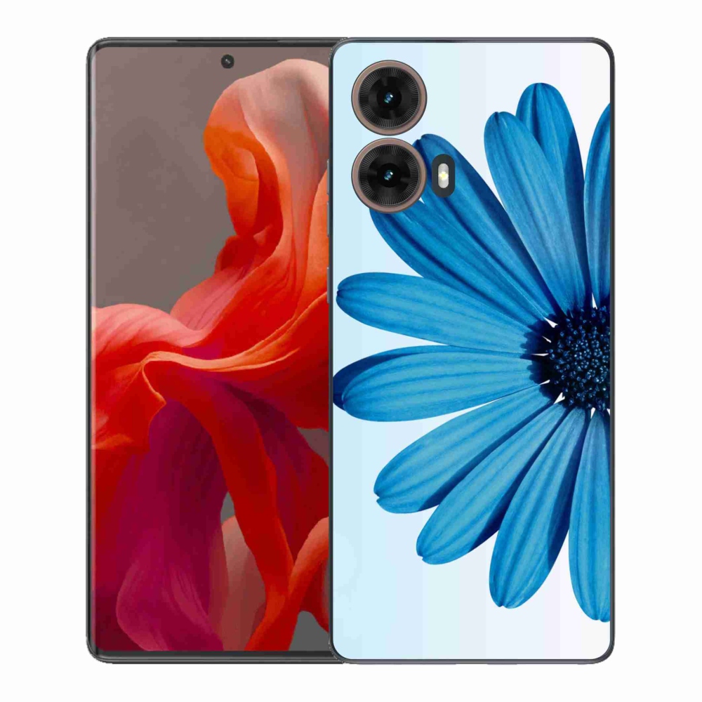 Gél védőhuzat mmCase Motorola Moto G85 5G - kék margaréta