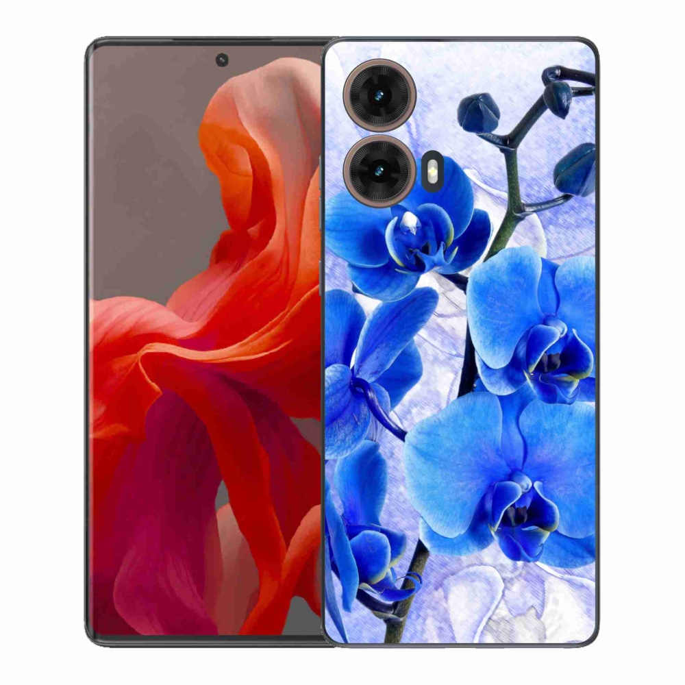 Gél védőhuzat mmCase Motorola Moto G85 5G - kék virágok
