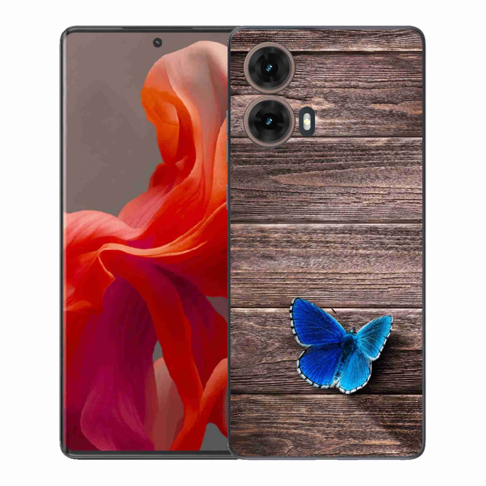 Gél védőhuzat mmCase Motorola Moto G85 5G - kék pillangó 1