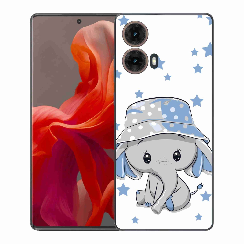 Zselés borítás mmCase Motorola Moto G85 5G - kék elefánthoz