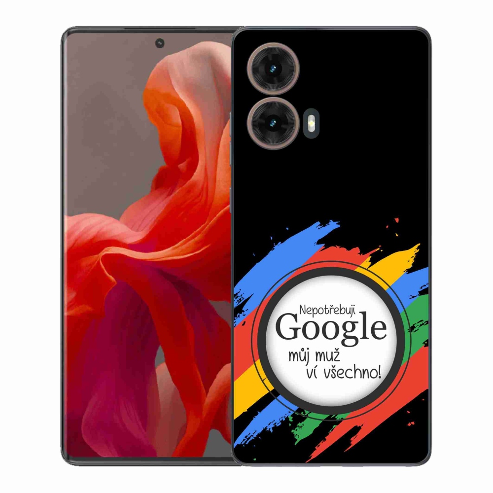 Gél borítás mmCase Motorola Moto G85 5G - az ember mindent tud fekete háttérrel