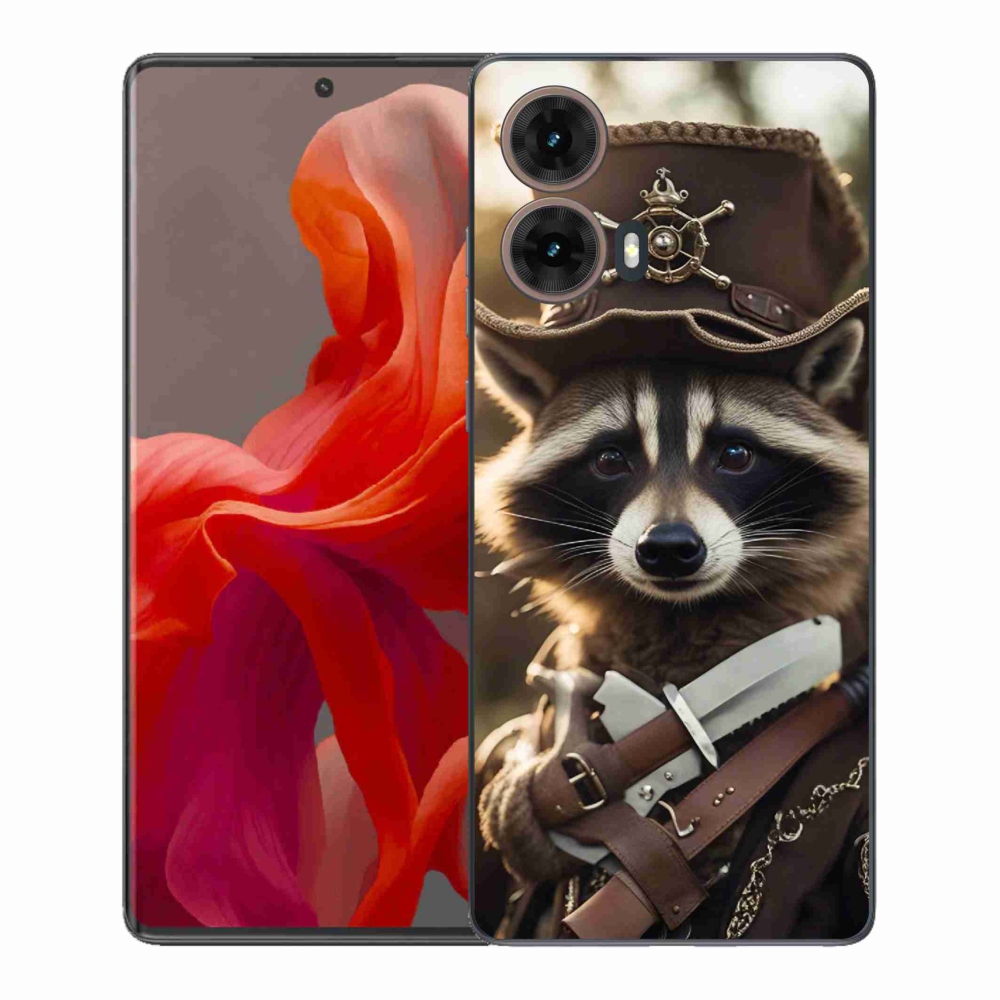 Zselés borítás mmCase a Motorola Moto G85 5G készülékhez - mosómedve egyenruhában