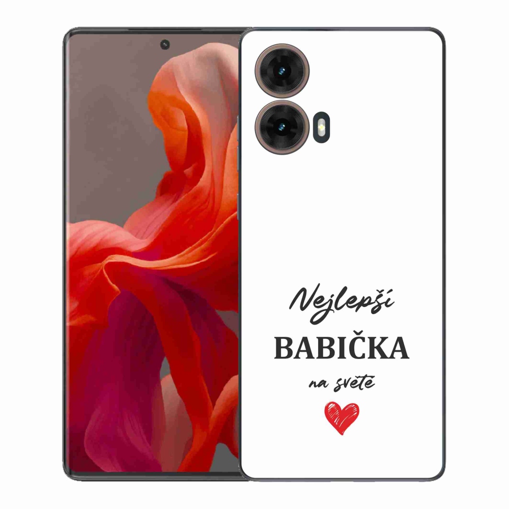Gél borítás mmCase a Motorola Moto G85 5G - Best Grandma 1 fehér háttérrel