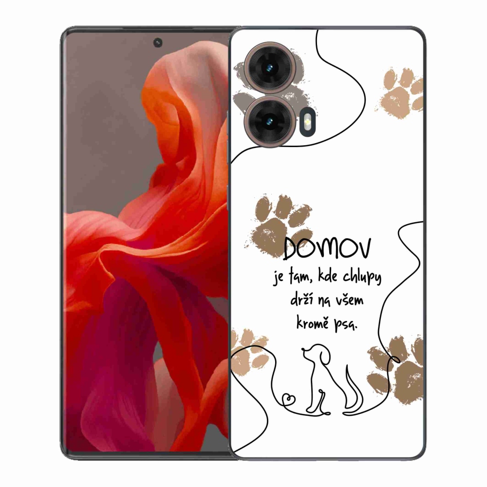 Gél borítás mmCase Motorola Moto G85 5G - kutya motívum fehér háttérrel