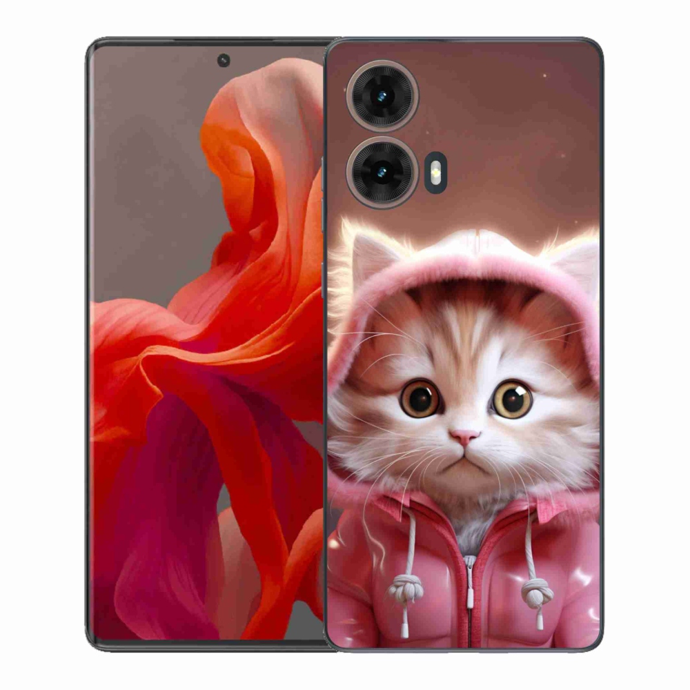 Gél borítás mmCase Motorola Moto G85 5G - aranyos cica 3