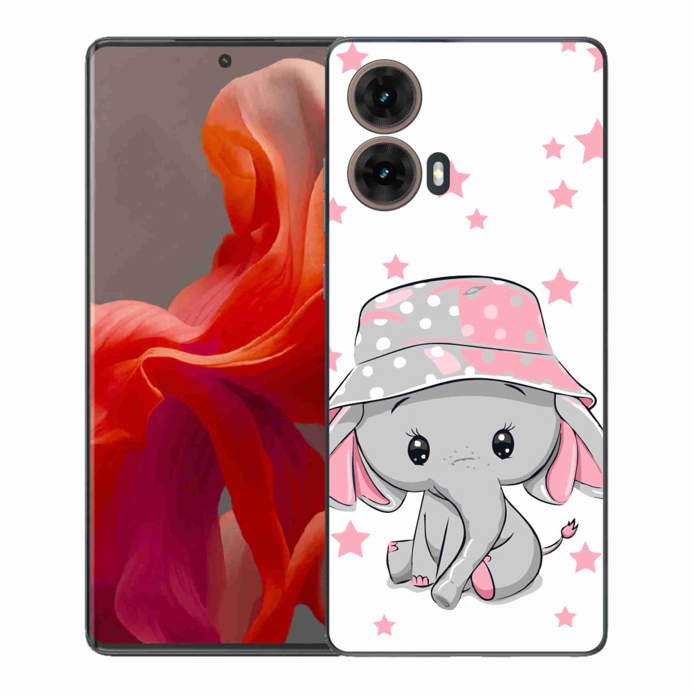 Zselés borítás mmCase Motorola Moto G85 5G - rózsaszín elefánthoz
