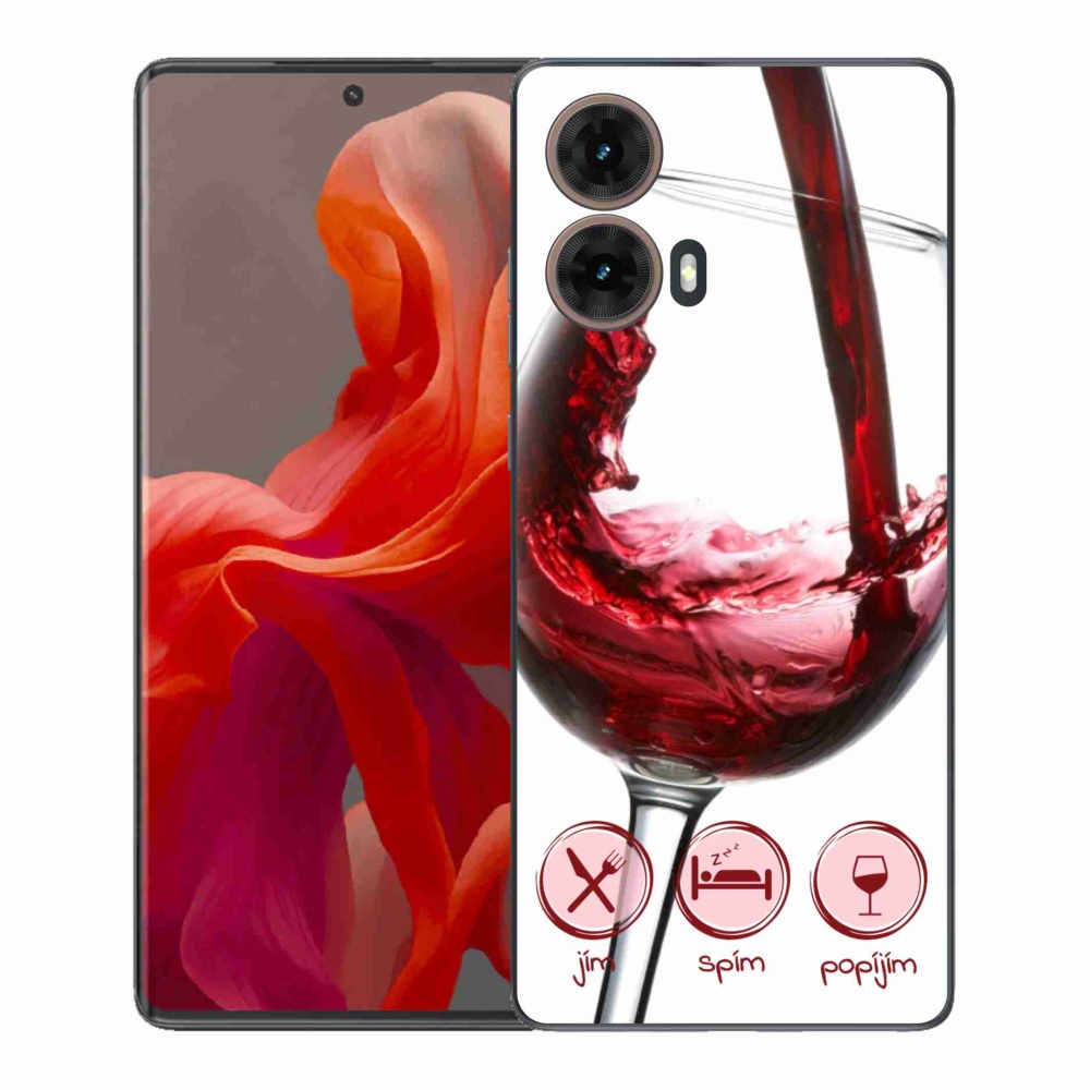 Zselés borítás mmCase a Motorola Moto G85 5G készülékhez - borospohár piros