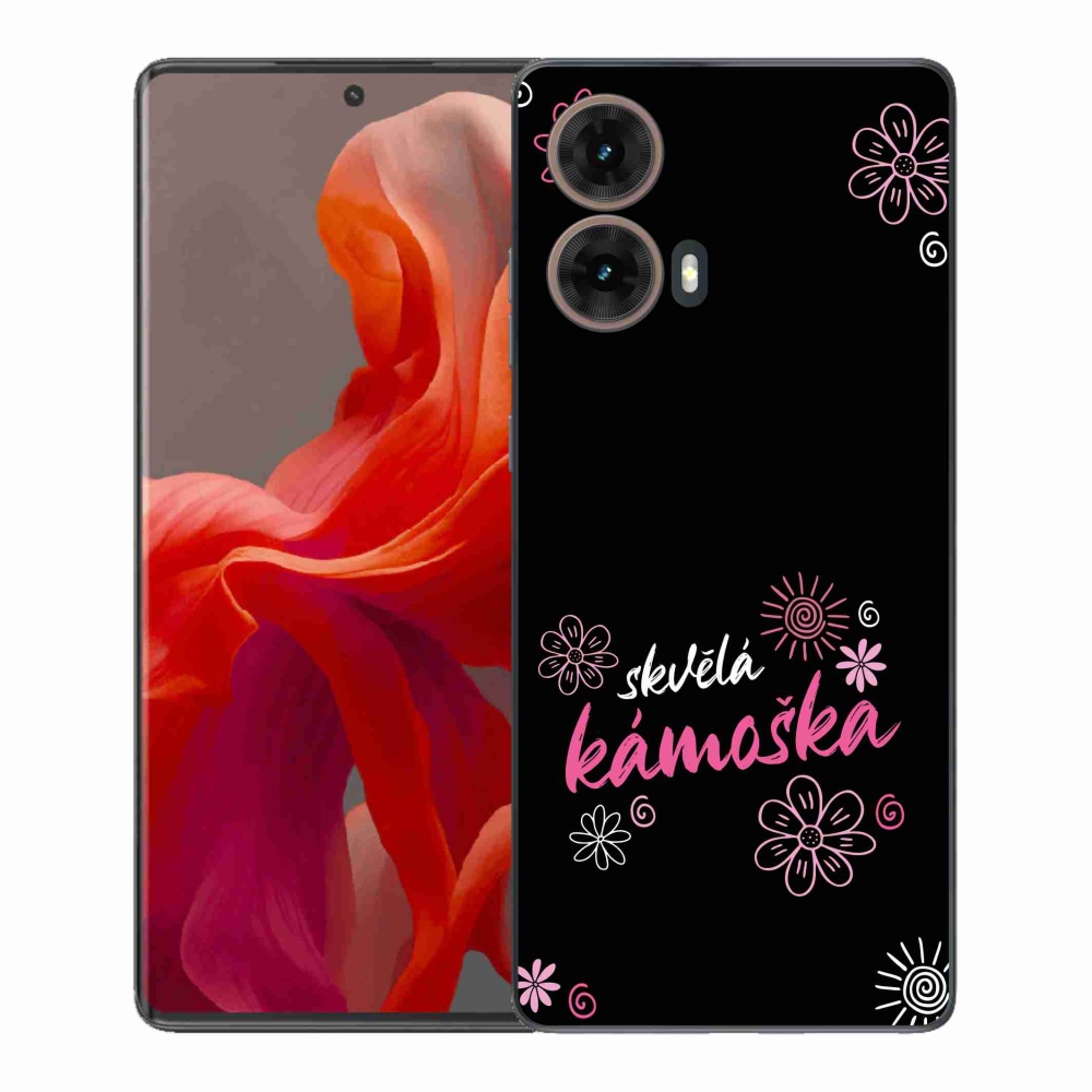 Gél borítás mmCase Motorola Moto G85 5G - nagyszerű haver fekete háttérrel