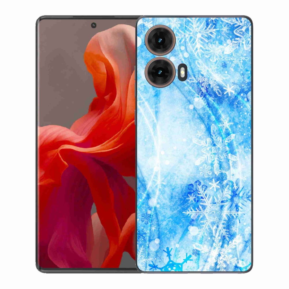 Gél védőhuzat mmCase Motorola Moto G85 5G - hópelyhekhez