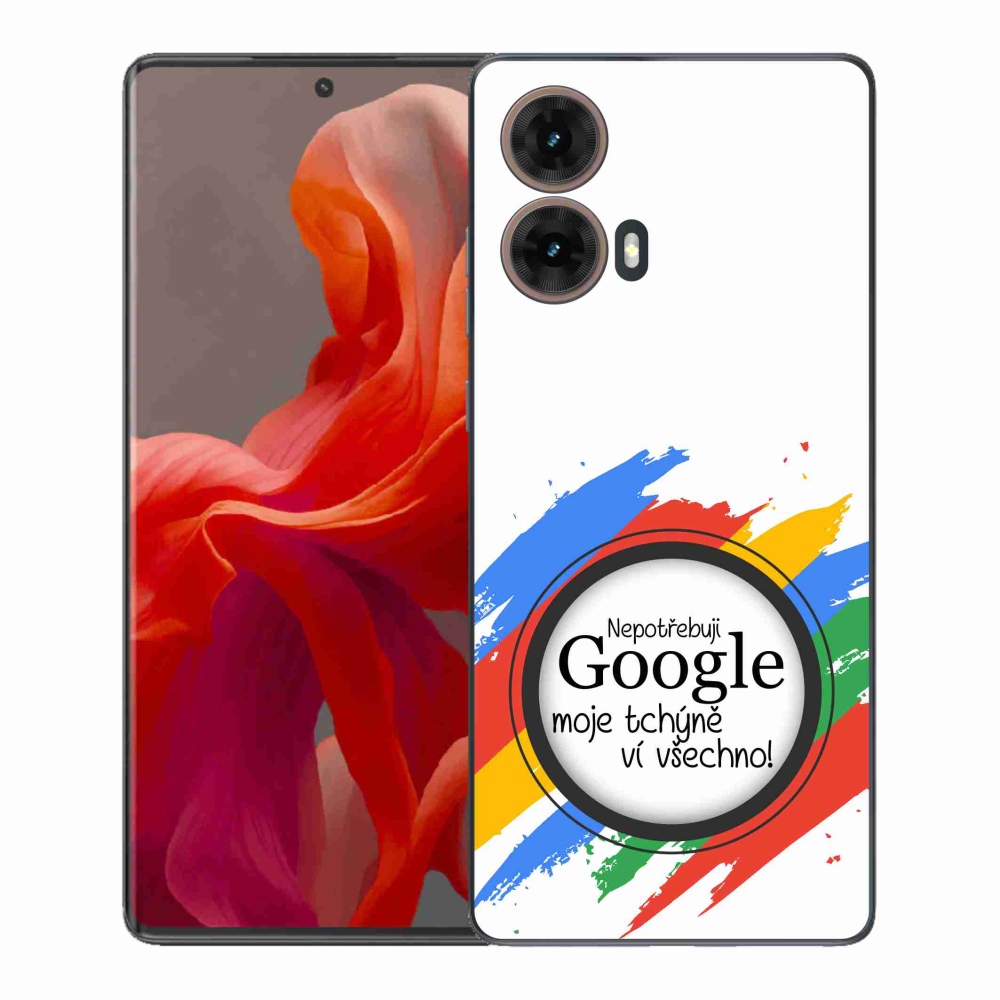 Gél borító mmCase a Motorola Moto G85 5G - anyós tudja, hogy minden fehér háttérrel rendelkezik