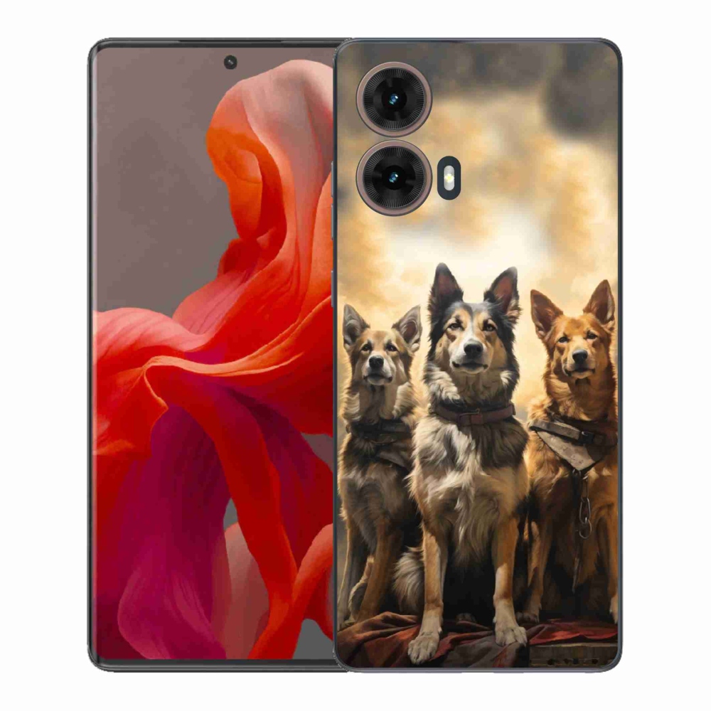 Zselés borítás mmCase a Motorola Moto G85 5G-hez - három kutya